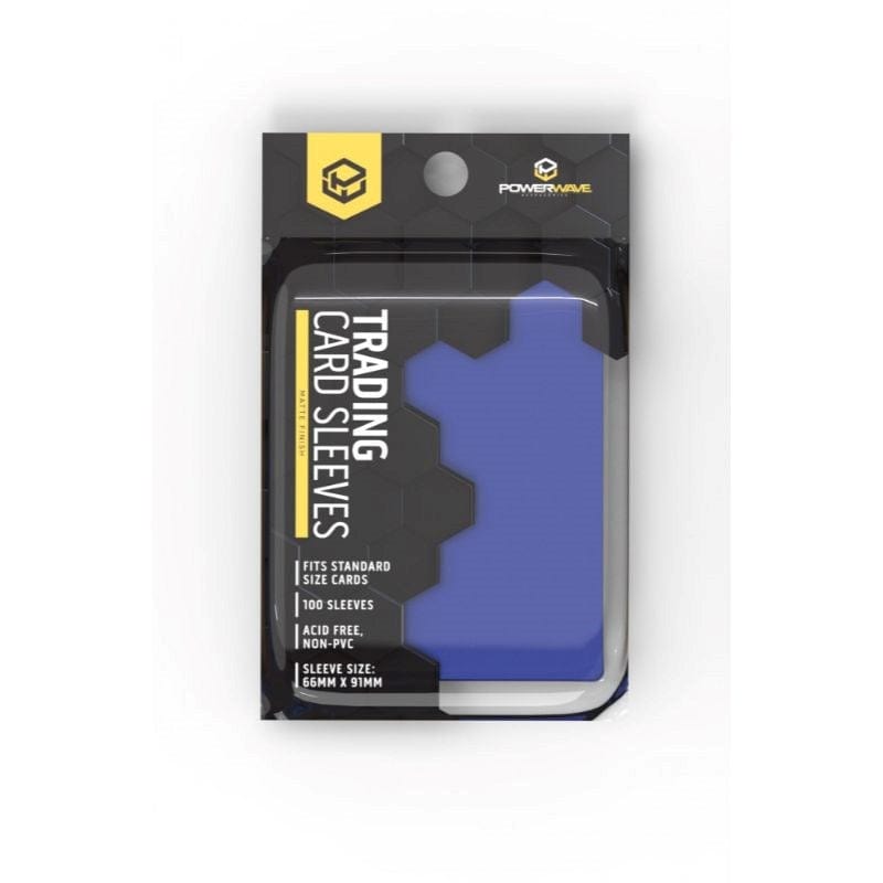 PowerWave Trading Card Games Card Protector Sleeves - Powerwave â Matte Blue (100)