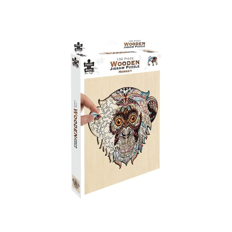 Puzzle Master Jigsaws Monkey Wooden Jigsaw (132pc)