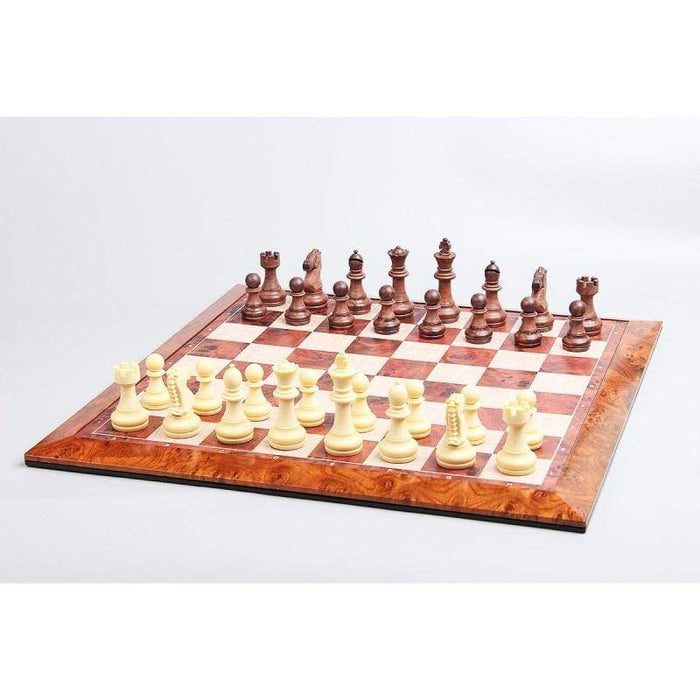 Chess Set - Magnetic 16” Brown and White