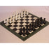 Puzzles and Games Specialists Classic Games Chess Set - Marble 16â Black and White with Green Edge
