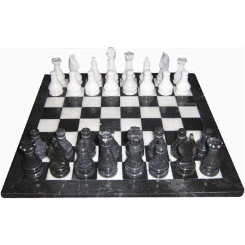 Puzzles and Games Specialists Classic Games Chess Set - Onyx 16â Black/White