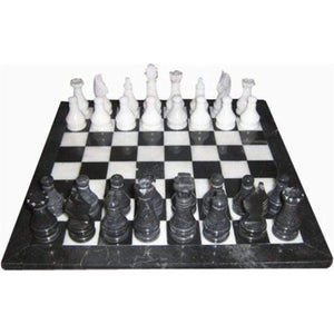 Puzzles and Games Specialists Classic Games Chess Set - Onyx 16” Black/White