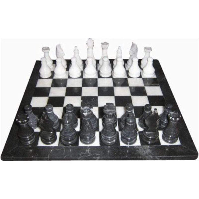 Chess Set - Onyx 16” Black/White