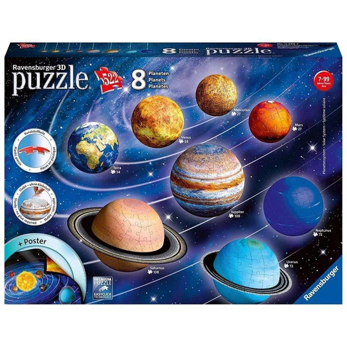 3Dv Puzzle - Solar System 8 Planets (522pc)