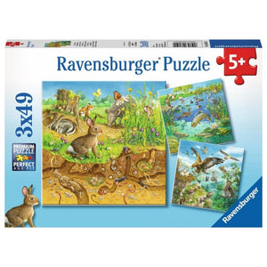 Ravensburger Jigsaws Animals In Their Habitats (3x49pc) Ravensburger
