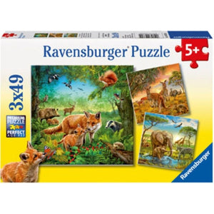 Ravensburger Jigsaws Animals of the Earth (3x49pc) Ravensburger