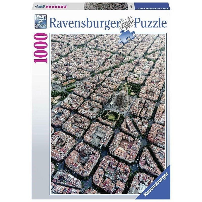 Ravensburger Jigsaws Barcelona von Oben  (1000pc) Ravensburger
