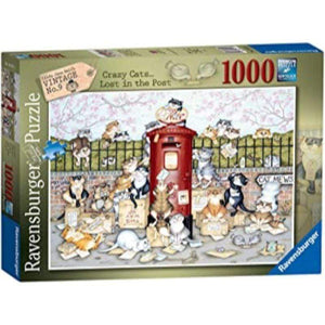 Ravensburger Jigsaws Crazy Cats lost in the Post (1000pc) Ravensburger