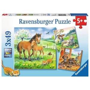 Ravensburger Jigsaws Cuddle Time (3x49pc) Ravensburger