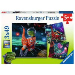 Ravensburger Jigsaws Dinosaurs in Space Puzzle (3x49pc) Ravensburger