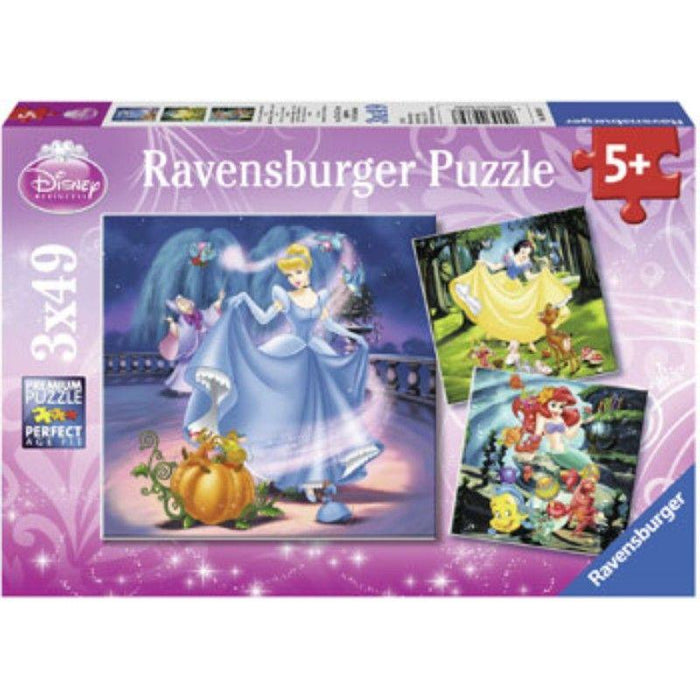 Disney Snow White, Cinderella and Ariel (3x49pc) Ravensburger