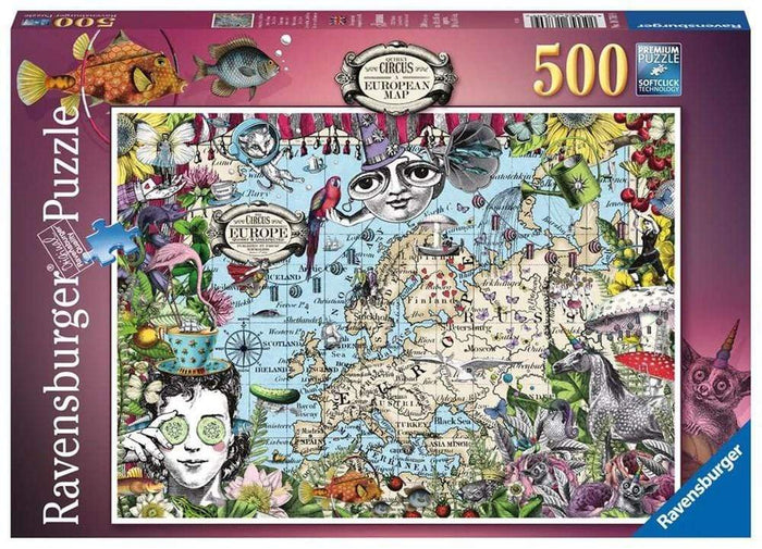 European Map Quirky Circus (500pc) Ravensburger