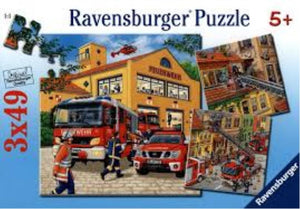 Ravensburger Jigsaws Fire Brigade Run (3x49pc) Ravensburger