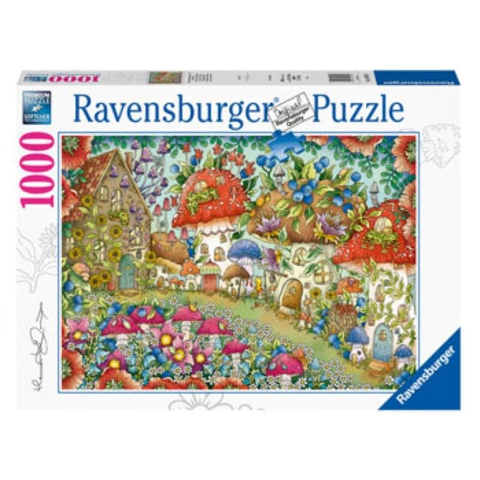 Floral Mushroom Houses Puzzle (1000pc) Ravensburger