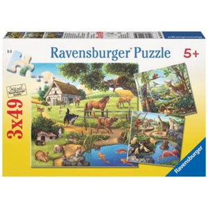 Ravensburger Jigsaws Forest Zoo & Pets (3x49pc) Ravensburger