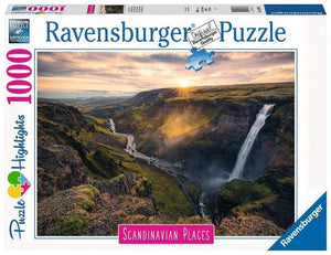 Ravensburger Jigsaws Haifoss Waterfall Iceland (1000pc) Ravensburger