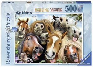 Ravensburger Jigsaws Horsing Around Selfies (500pc) Ravensburger