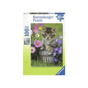 Ravensburger Jigsaws Kitten among the Flowers Puzzle (100pc) Ravensburger