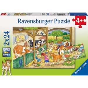 Ravensburger Jigsaws Merry Country Life Puzzle (2x24pc) Ravensburger