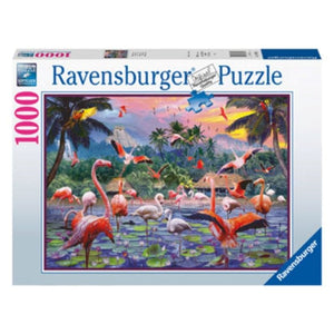 Ravensburger Jigsaws Pink Flamingos (1000pc) Ravensburger