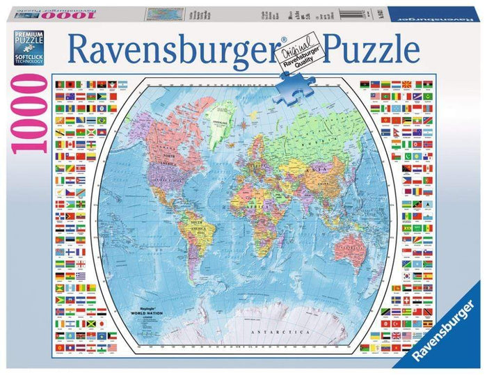 Political World Map New (1000pc) Ravensburger