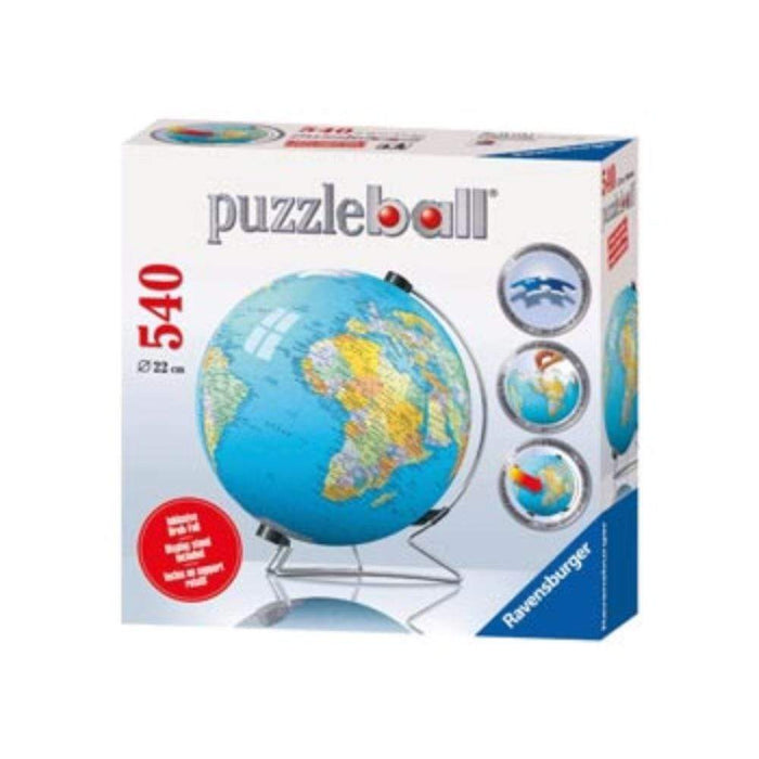 Puzzleball - 3D World Globe 9" with Stand (540pc) Ravensburger