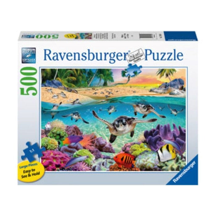 Race Of The Baby Sea Turtles (500pc Large Format) Ravensburger