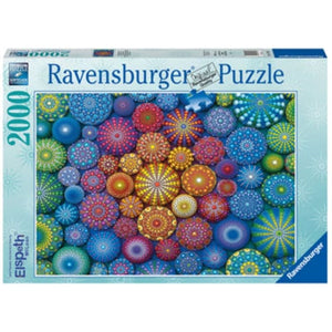 Ravensburger Jigsaws Radiating Rainbow Mandalas (2000pc) Ravensburger