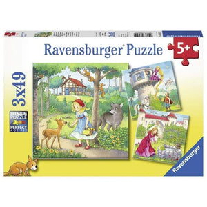 Ravensburger Jigsaws Rapunzel Little Red Riding Hood and Frog Prince (3x49pc) Ravensburger