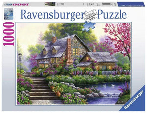 Ravensburger Jigsaws Romantic Cottage (1000pc) Ravensburger