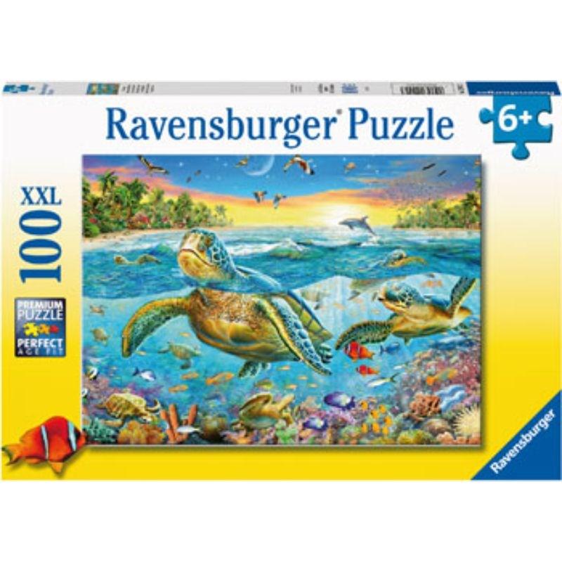 Ravensburger Jigsaws Swim With Sea Turtles (100pc) Ravensburger