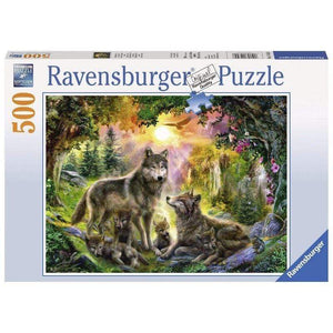 Ravensburger Jigsaws Wolf Family In Sunshine (500pc) Ravensburger