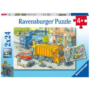 Ravensburger Jigsaws Working Trucks Puzzle (2x24pc) Ravensburger
