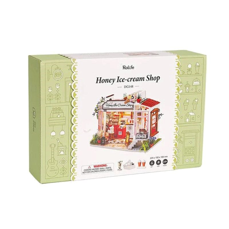 Robotime Construction Puzzles DIY Mini House - Honey Ice Cream Shop