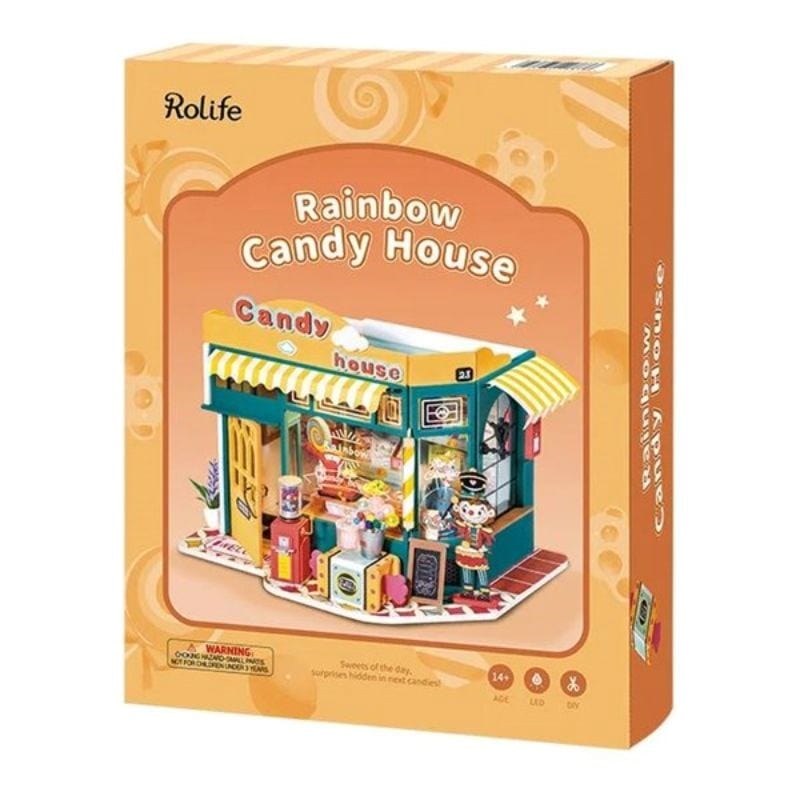 Robotime Construction Puzzles DIY Mini House - Rainbow Candy Store