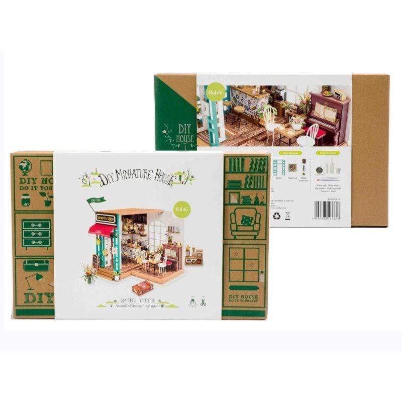 Robotime Construction Puzzles DIY Mini House Simon's Coffee