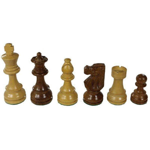 Royal Oak Classic Games Chess Men - Ladock Acacia / Boxwood 9.5cm (Royal Oak)