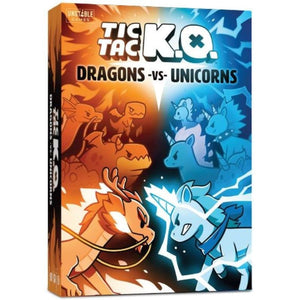 Tee Turtle Board & Card Games Tic Tac K.O Dragons Vs Unicorns