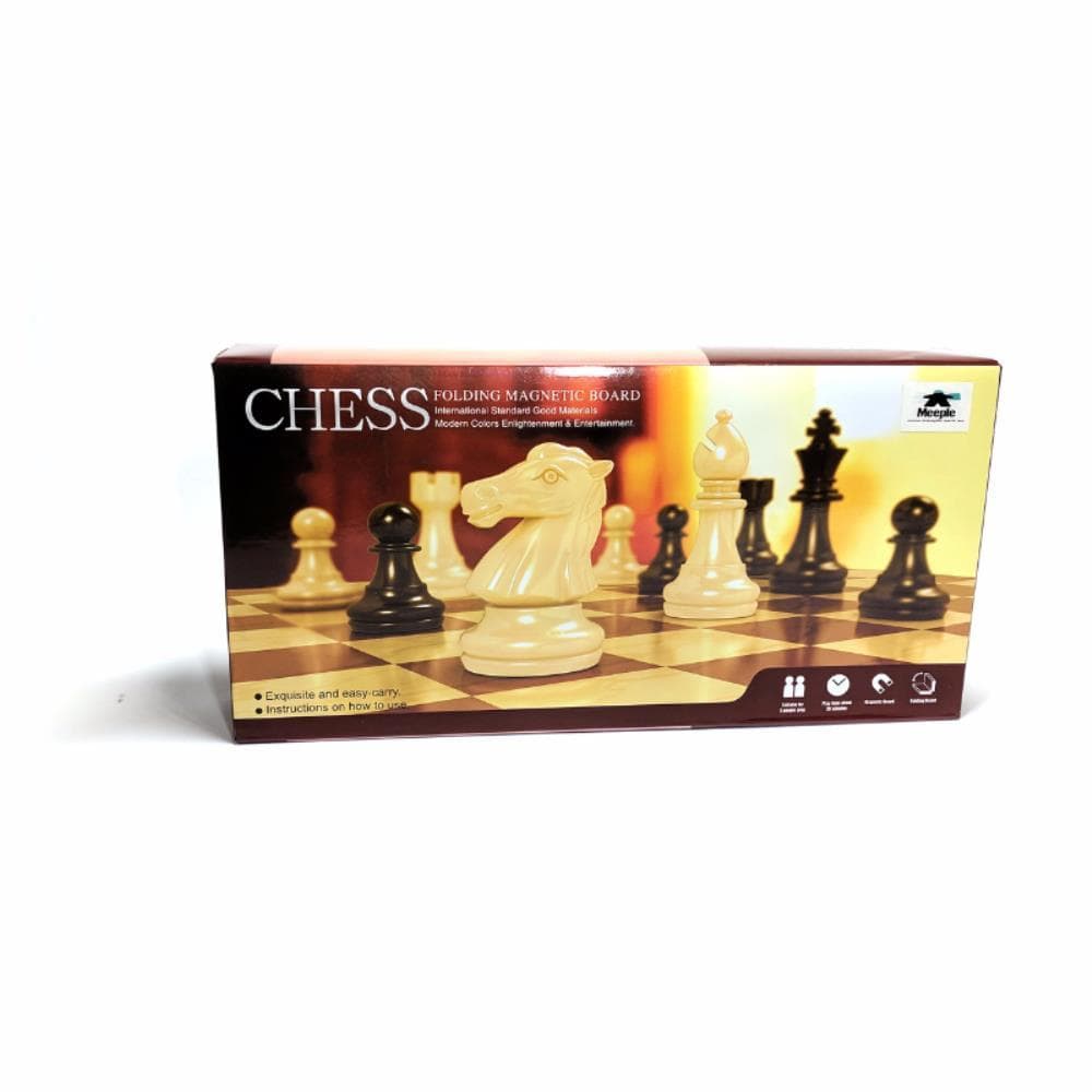 Ubon Classic Games Chess - Folding Magnetic Board Black & White 25cm