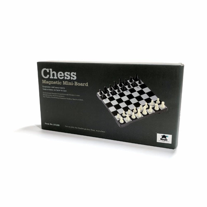 Chess Set - Magnetic Mini-Board Black & White 16.5cm