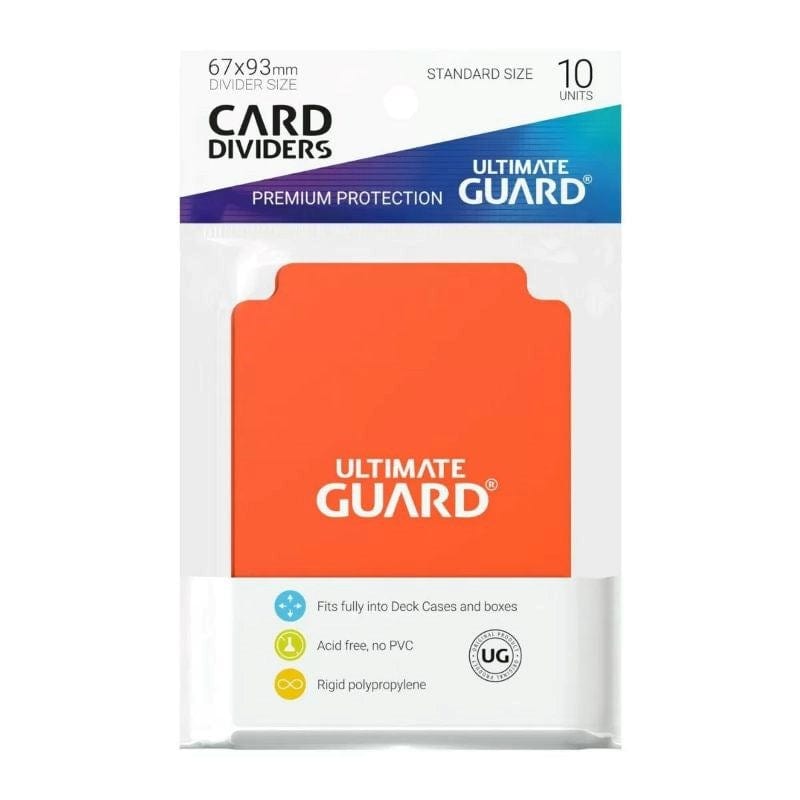 Ultimate Guard Trading Card Games Card Dividers - Standard Size Orange