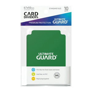 Ultimate Guard Trading Card Games Ultimate Guard - Card Dividers - Standard Size - Green (10)