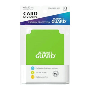 Ultimate Guard Trading Card Games Ultimate Guard - Card Dividers - Standard Size - Light Green (10)