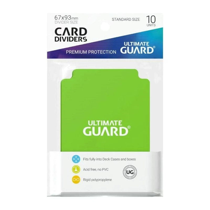 Ultimate Guard - Card Dividers - Standard Size - Light Green (10 Dividers)