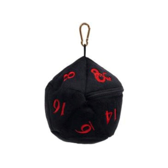 Dice Bag - Ultra Pro - Black and Red D20 Plush Dice Bag for D&D