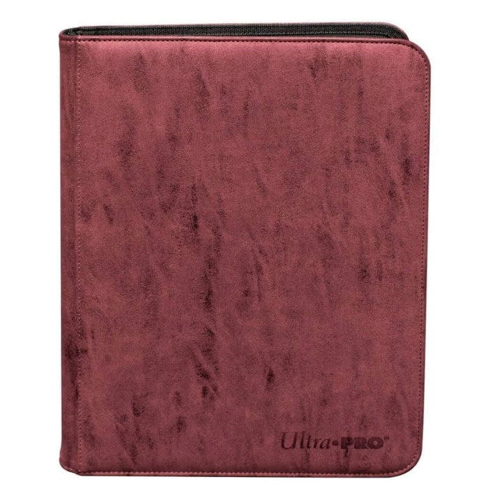 Card Album - Ultra Pro - Zippered Premium Suede Pro-Binder - Ruby (9pkt)