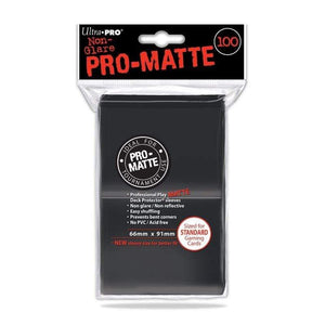 Ultra Pro Trading Card Games Card Protector Sleeves - Pro Matte Black (100 Bag)
