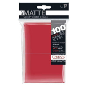 Ultra Pro Trading Card Games Card Protector Sleeves - Pro Matte Red (100 Bag)