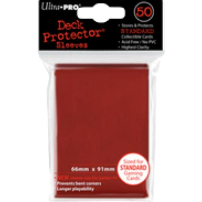 Card Protector Sleeves - Red Standard (50)