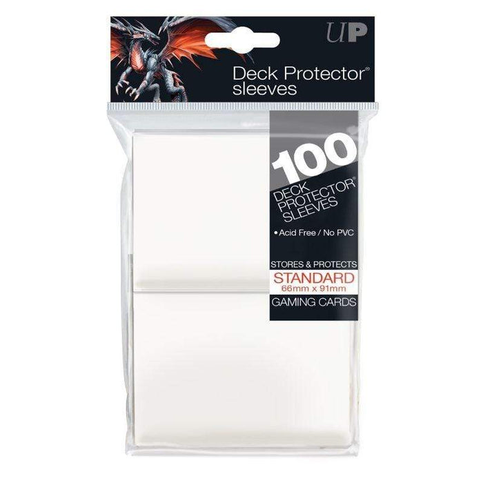 Card Protector Sleeves - White (100 Bag)